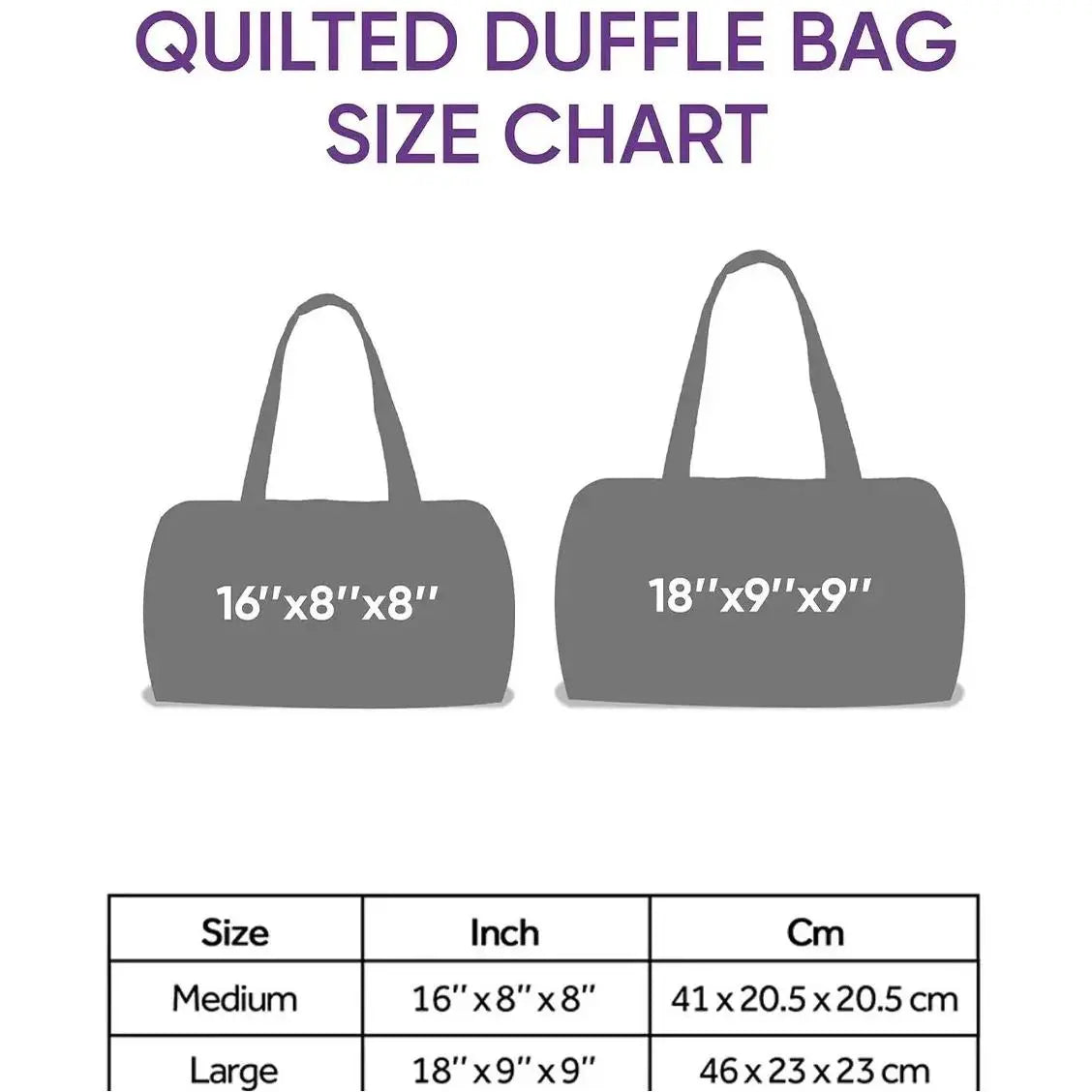 Quilted Weekender Duffle Bag