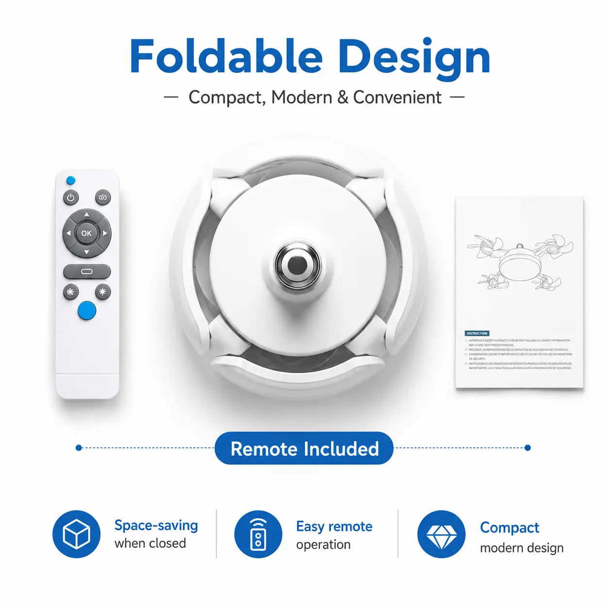 Slim LED Ceiling Light with Remote