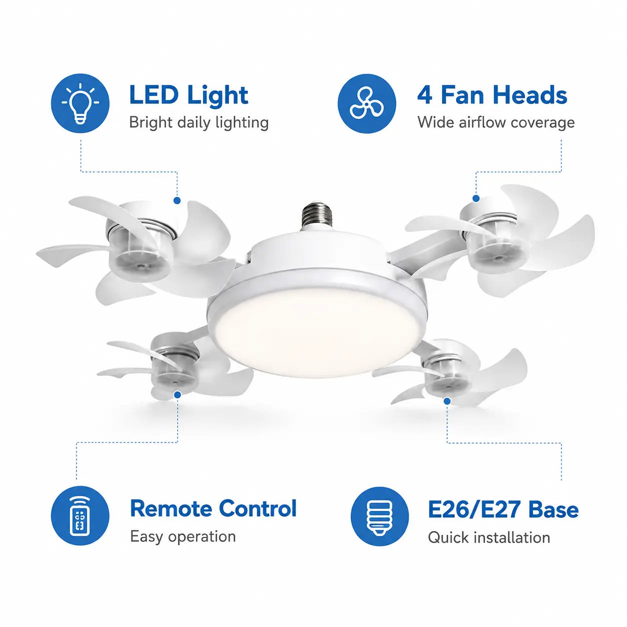 Slim LED Ceiling Light with Remote