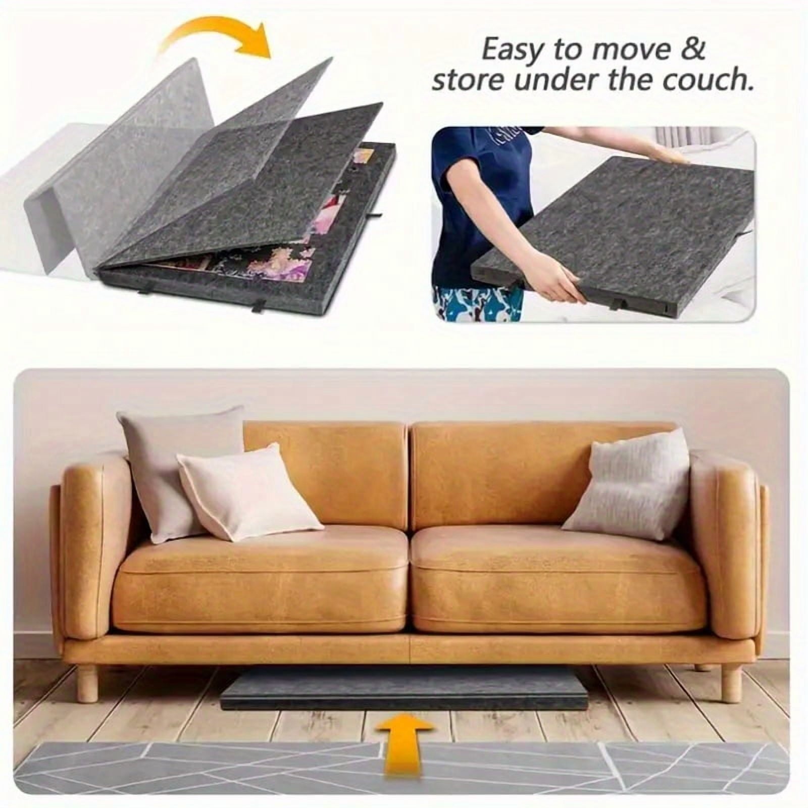 Tilting Puzzle Table with 6 Drawers & Cover - Lightweight Portable Puzzle Board - 2-In-1 Slanted Stand for Long Hours of Puzzling Birthday Gift