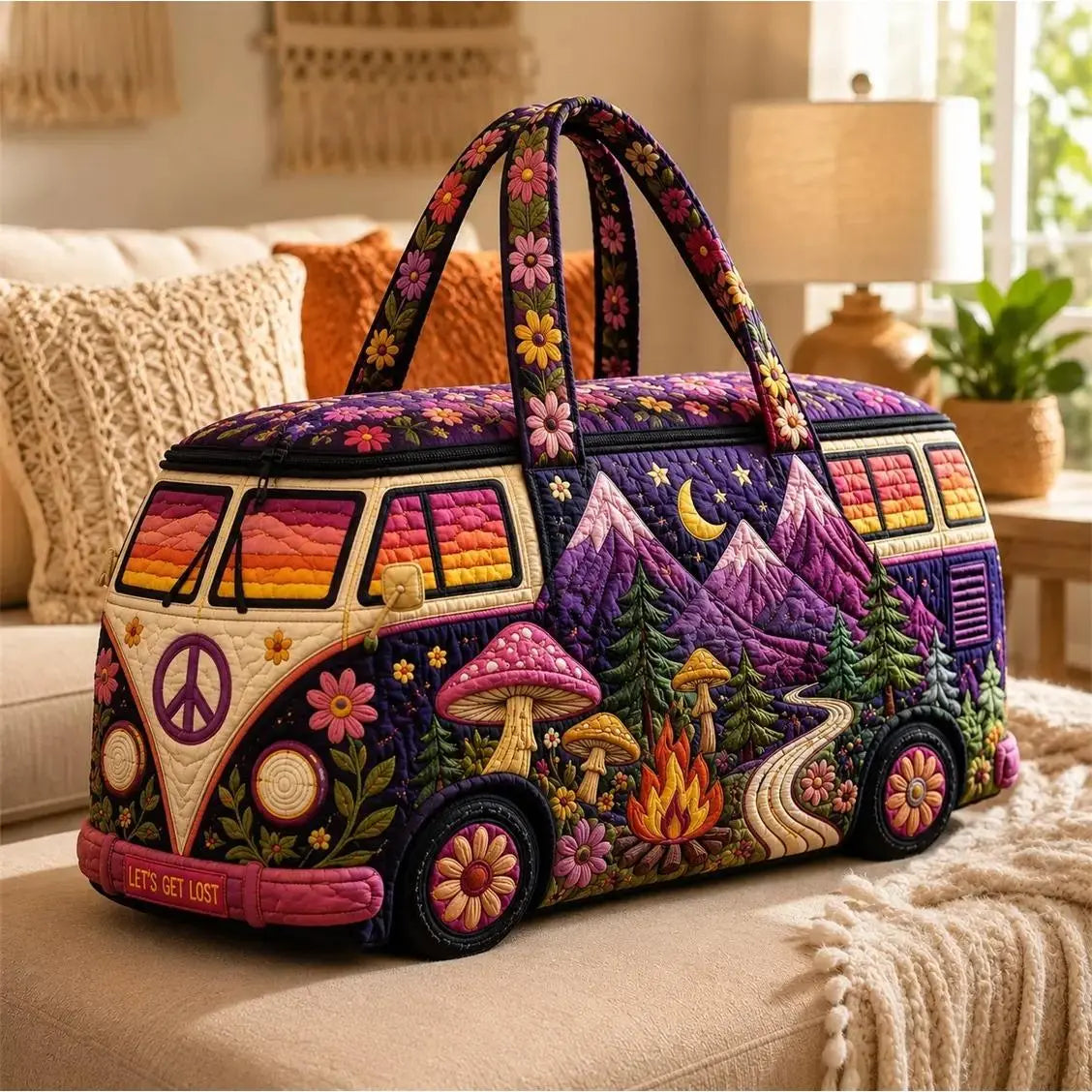 Quilted Weekender Duffle Bag