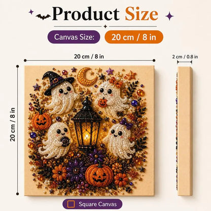 Spooky Cute Ghost Pearl Art Kit | Halloween 3D DIY Wall Decor