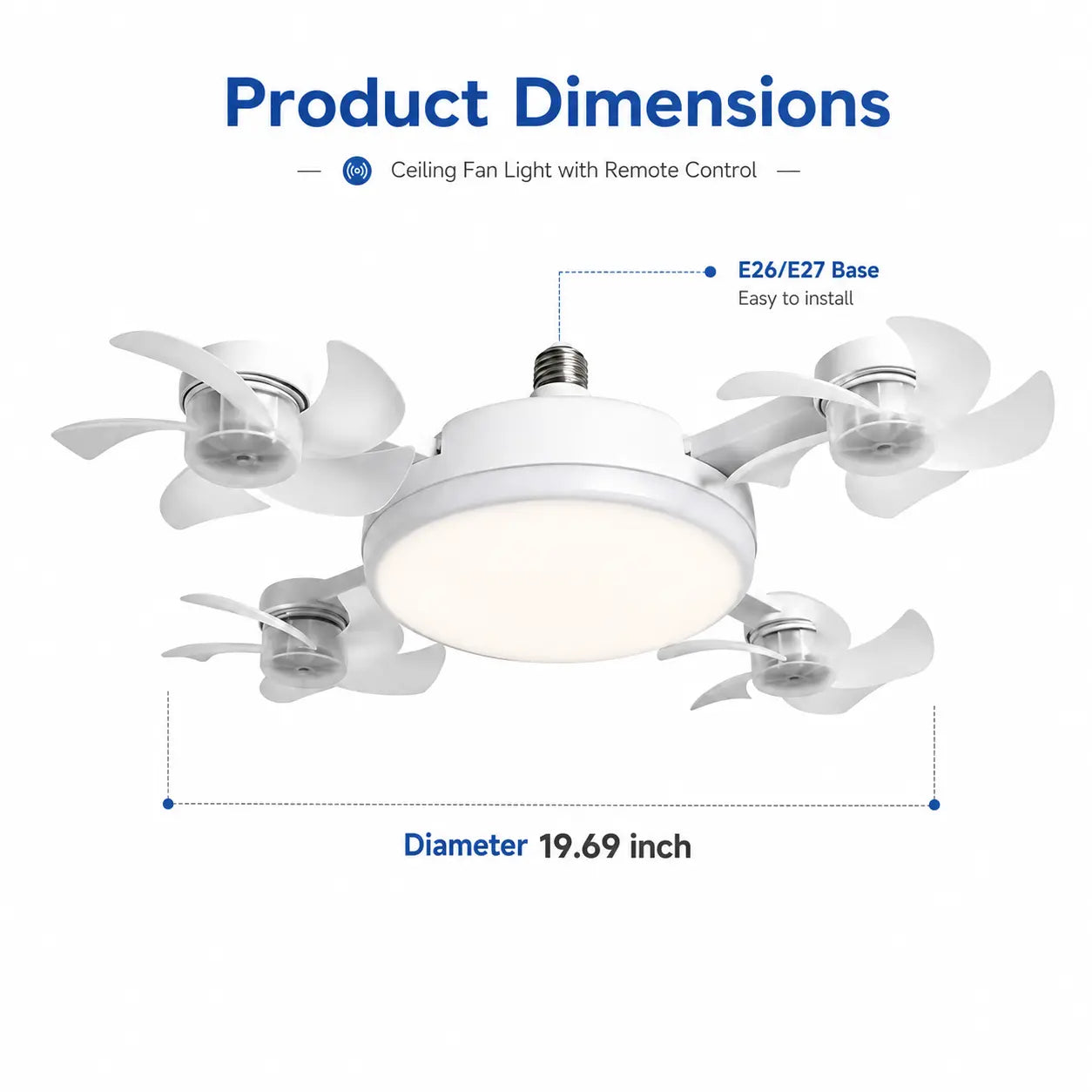 Slim LED Ceiling Light with Remote