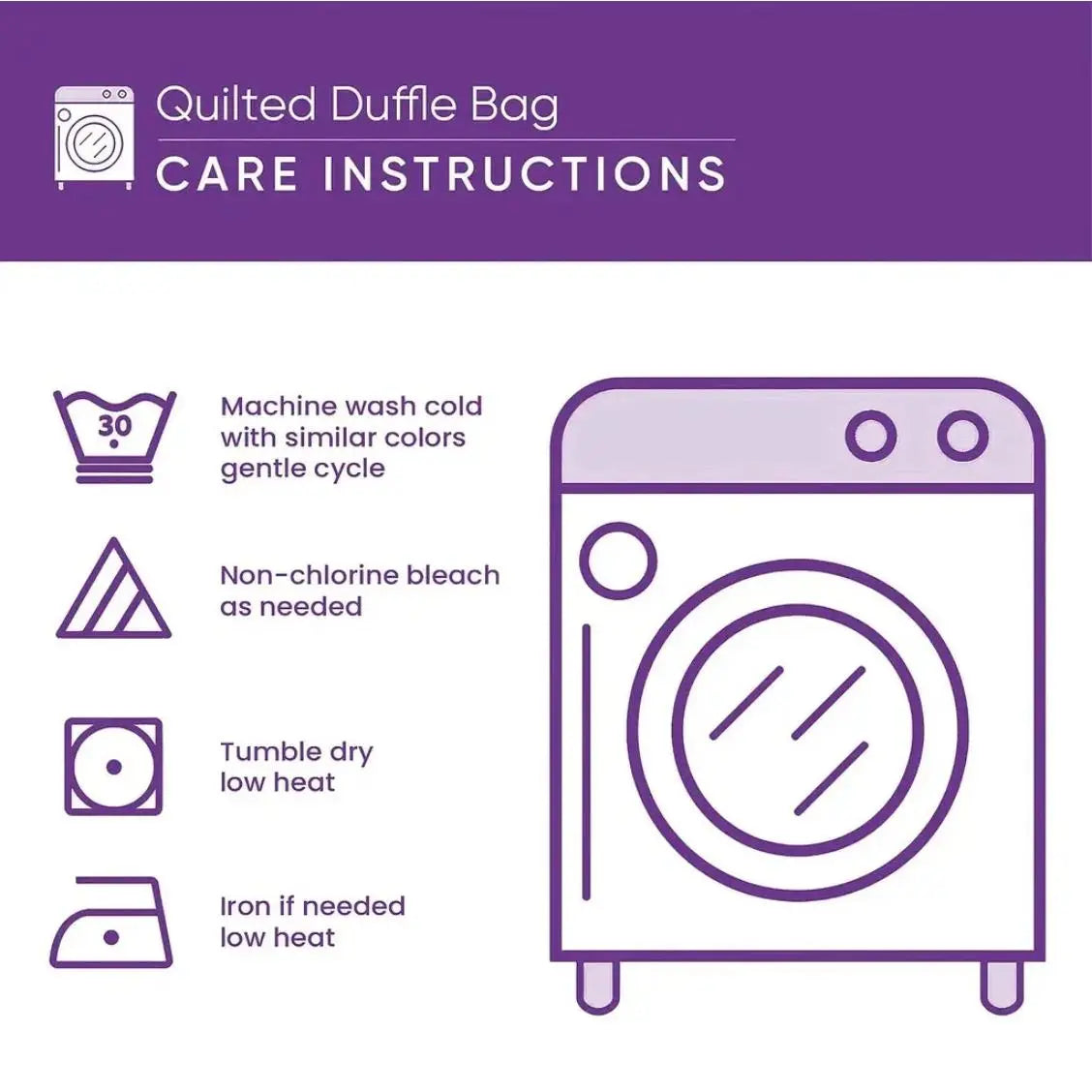 Quilted Weekender Duffle Bag