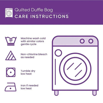 Quilted Weekender Duffle Bag