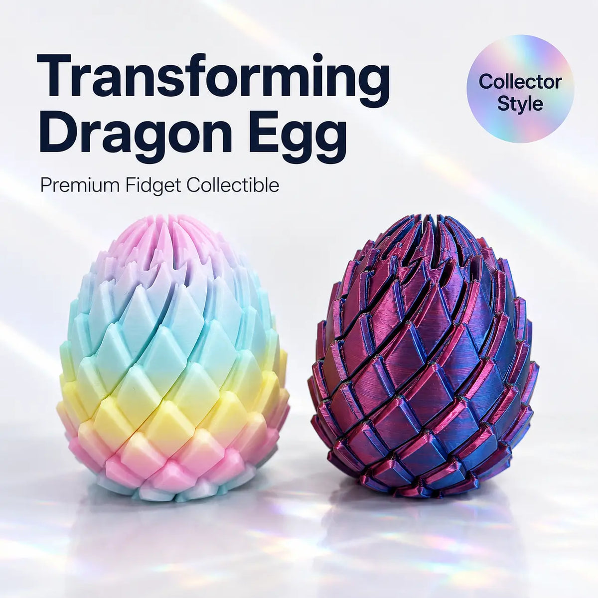 3D Printed Dragon Egg Fidget Toy Set