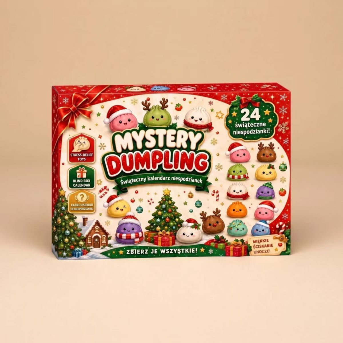 Advent Christmas Squishy Bun Blind Box Calendar