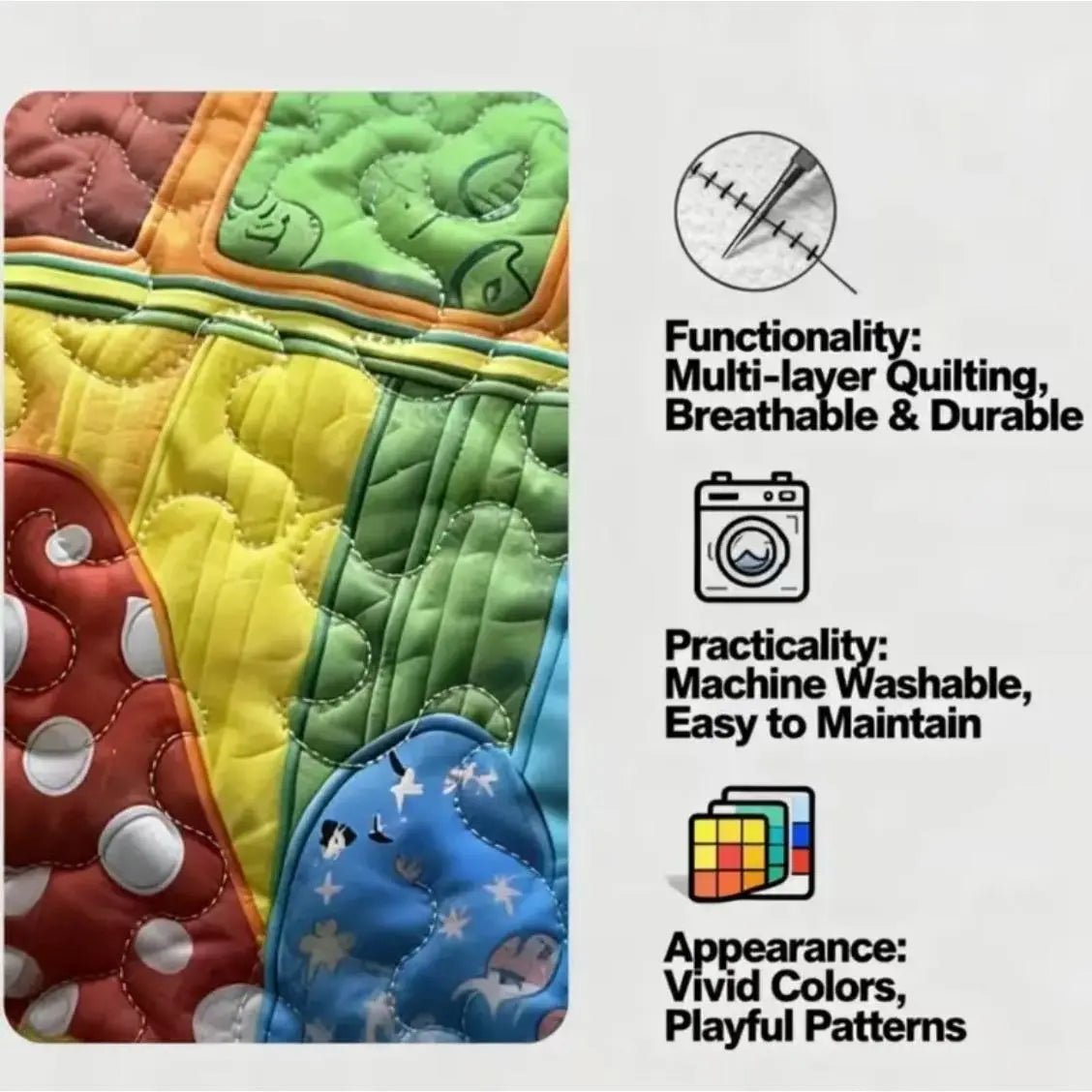 Quilted Weekender Duffle Bag