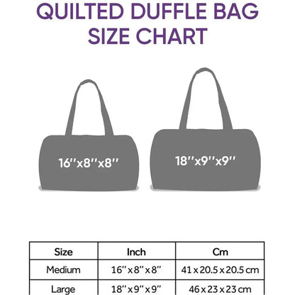 Quilted Weekender Duffle Bag