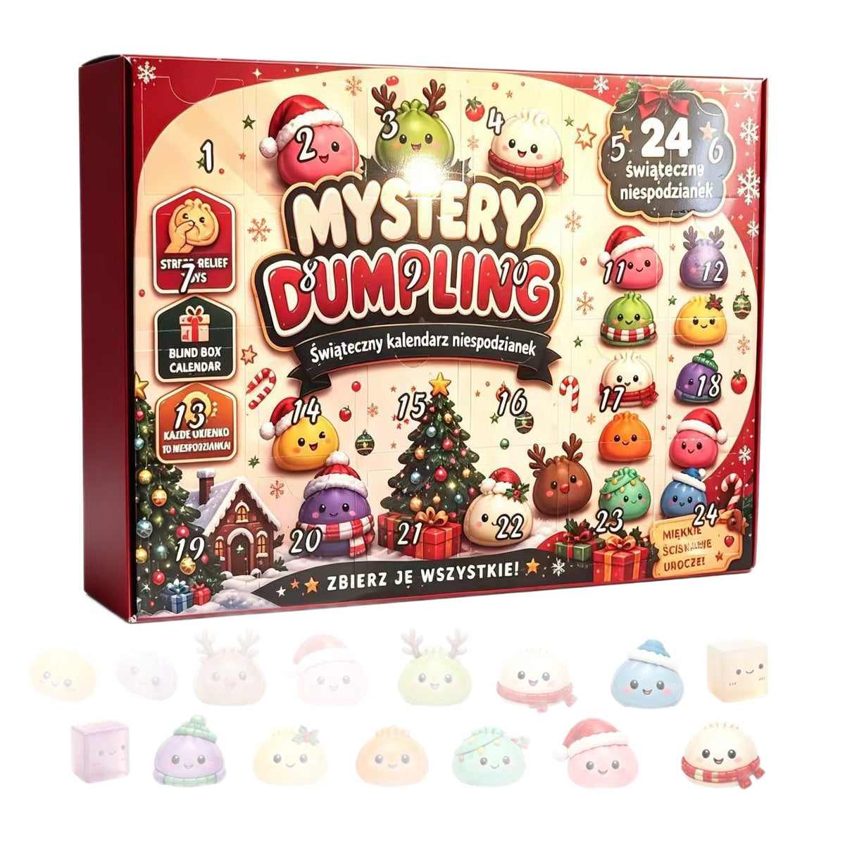 Advent Christmas Squishy Bun Blind Box Calendar