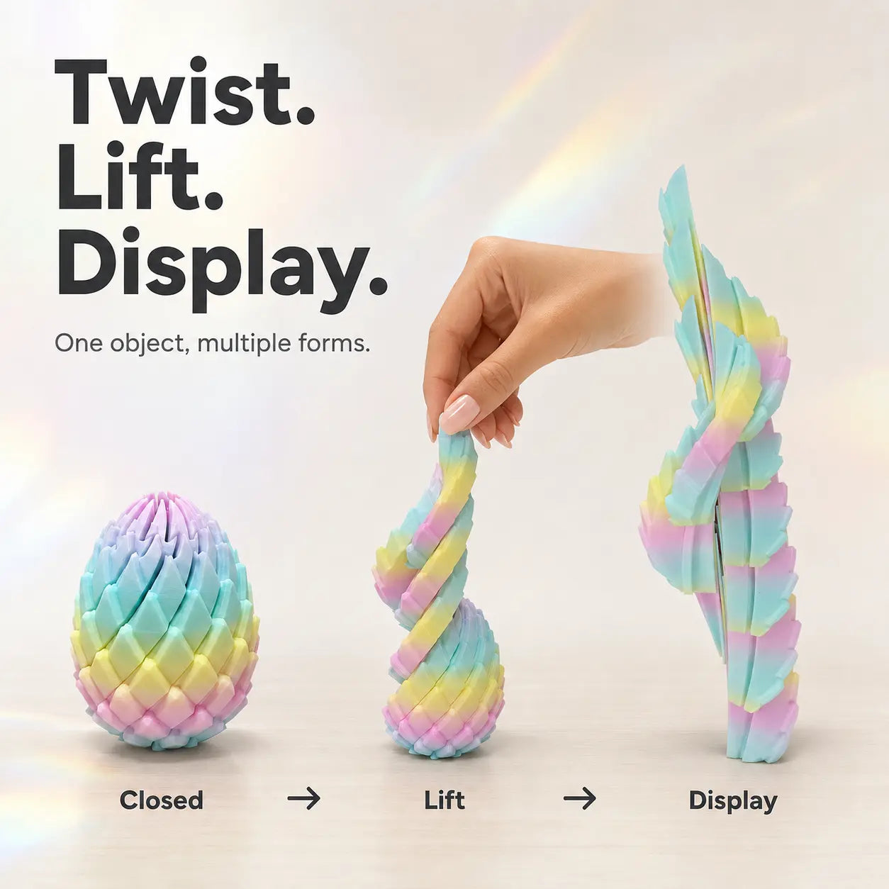 3D Printed Dragon Egg Fidget Toy Set