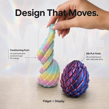3D Printed Dragon Egg Fidget Toy Set